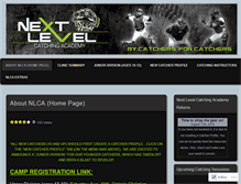 Tablet Screenshot of nextlevelcatchingacademy.com